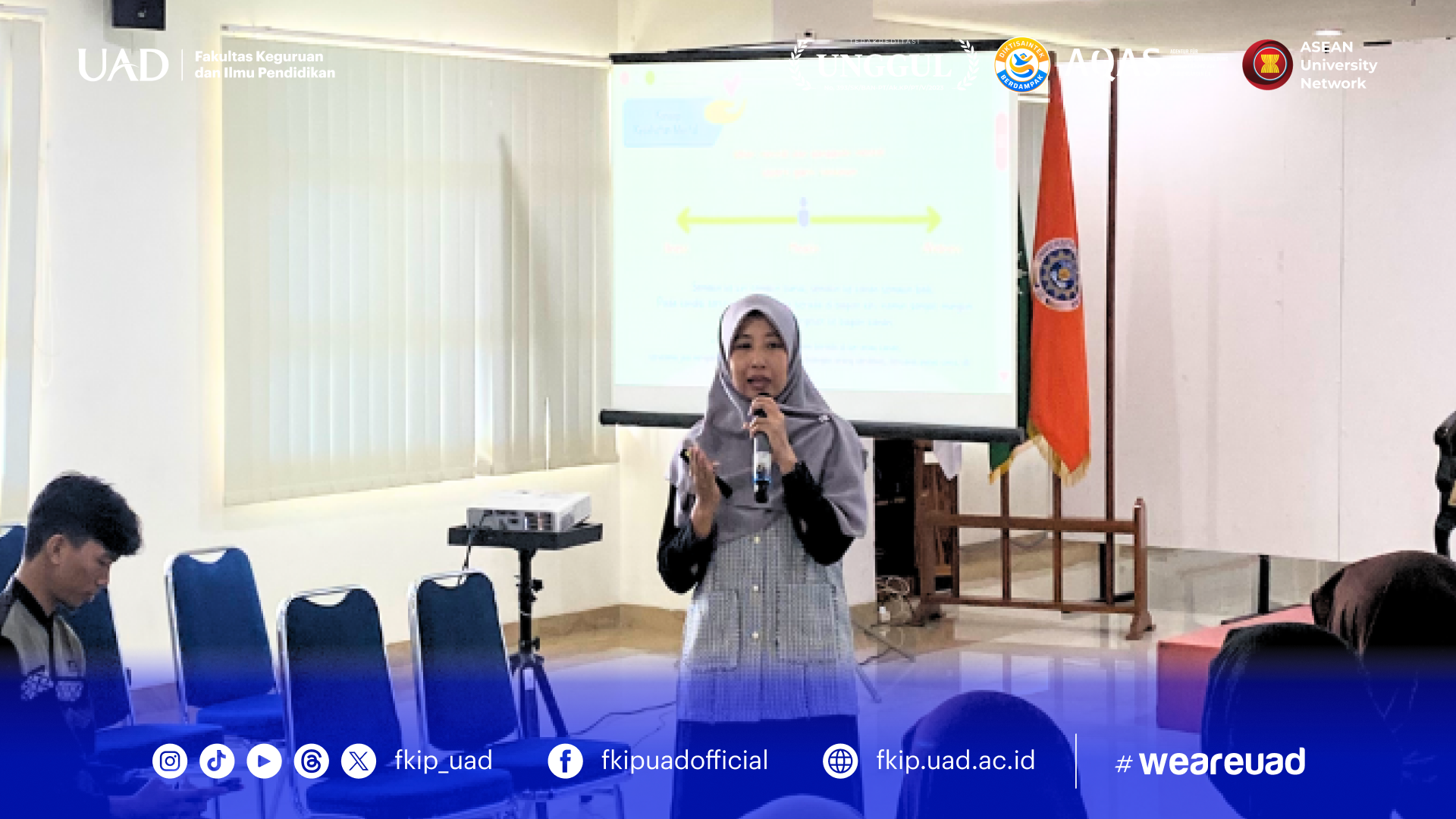 Aulia Rahma, M.Psi., saat menyampaikan materi