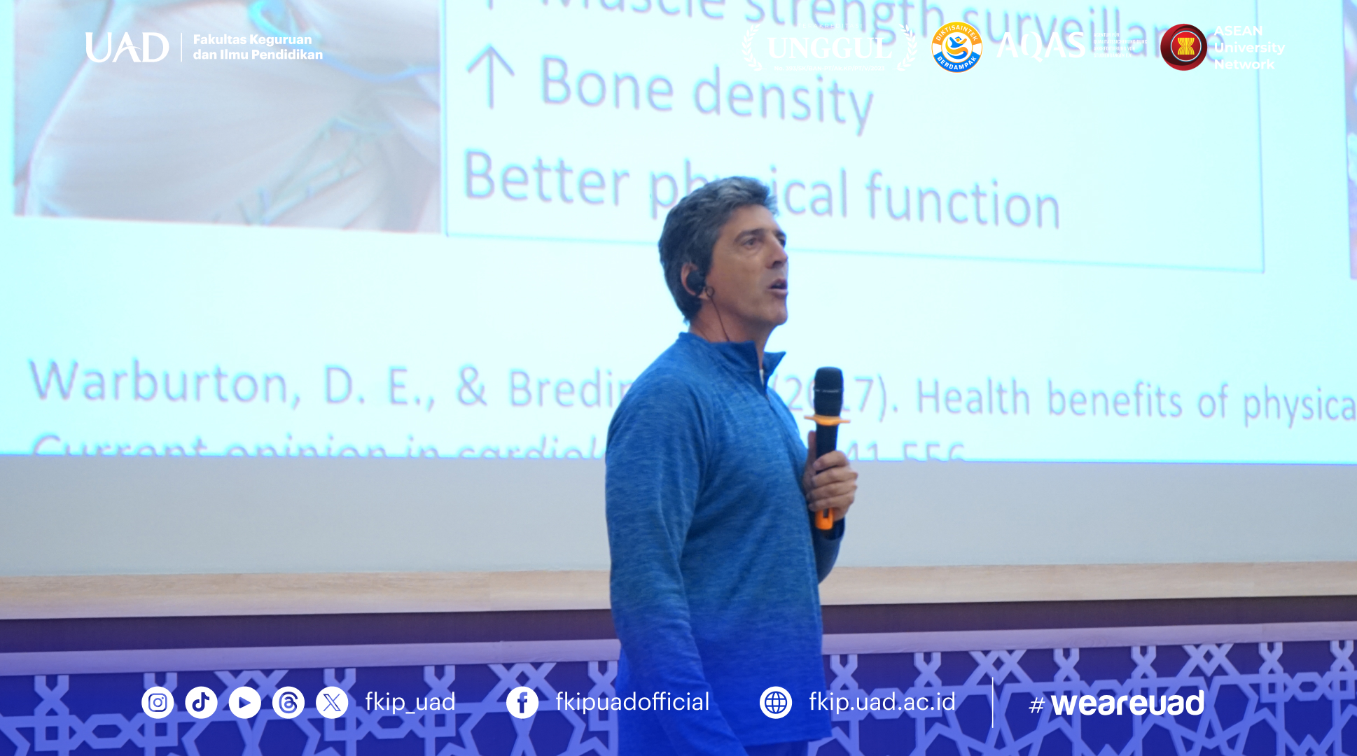 International Guest Bahas Manfaat Olahraga bagi Fungsi Otak pada Peneguhan Komitmen #8 FKIP UAD