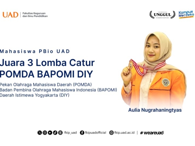 Mahasiswa PBio UAD Raih Juara 3 pada POMDA BAPOMI DIY