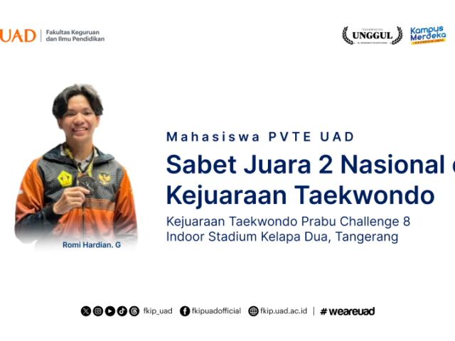 Romi Hardian, Mahasiswa PVTE Raih Juara 2 Kejuaraan Taekwondo