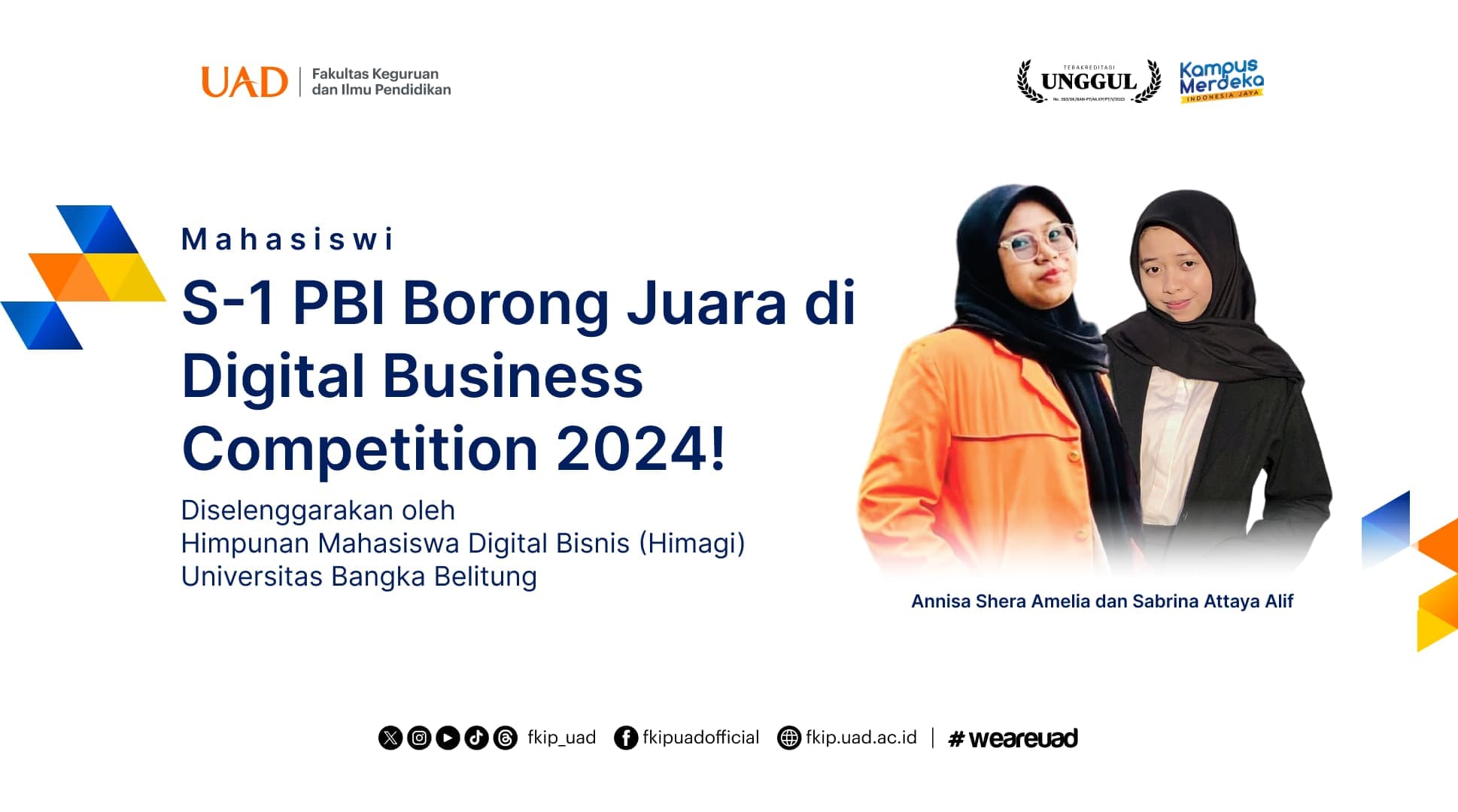 Mahasiswi PBI UAD Borong Juara di Digital Business Competition 2024!