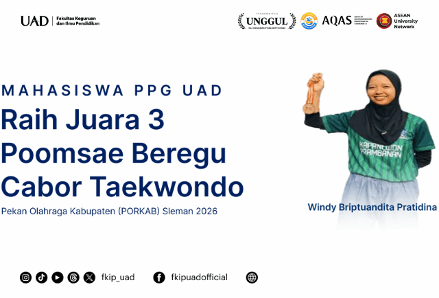 Mahasiswi PPG UAD Raih Juara Taekwondo pada PORKAB Sleman 2026