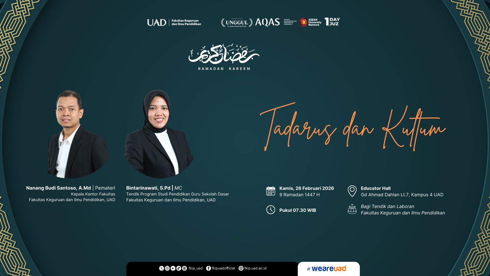 Tadarus dan Kultum Tendik dan Laboran FKIP #5